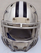 Ezekiel Elliott Autographed Dallas Cowboys Chrome Speed Mini Helmet (Smudged) Beckett BAS #L64495