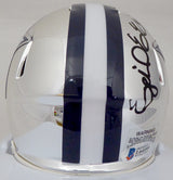 Ezekiel Elliott Autographed Dallas Cowboys Chrome Speed Mini Helmet (Smudged) Beckett BAS #L64495