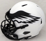DeVonta Smith Autographed Philadelphia Eagles Lunar Eclipse White Full Size Replica Speed Helmet (Smudged) Beckett BAS QR #WL18930