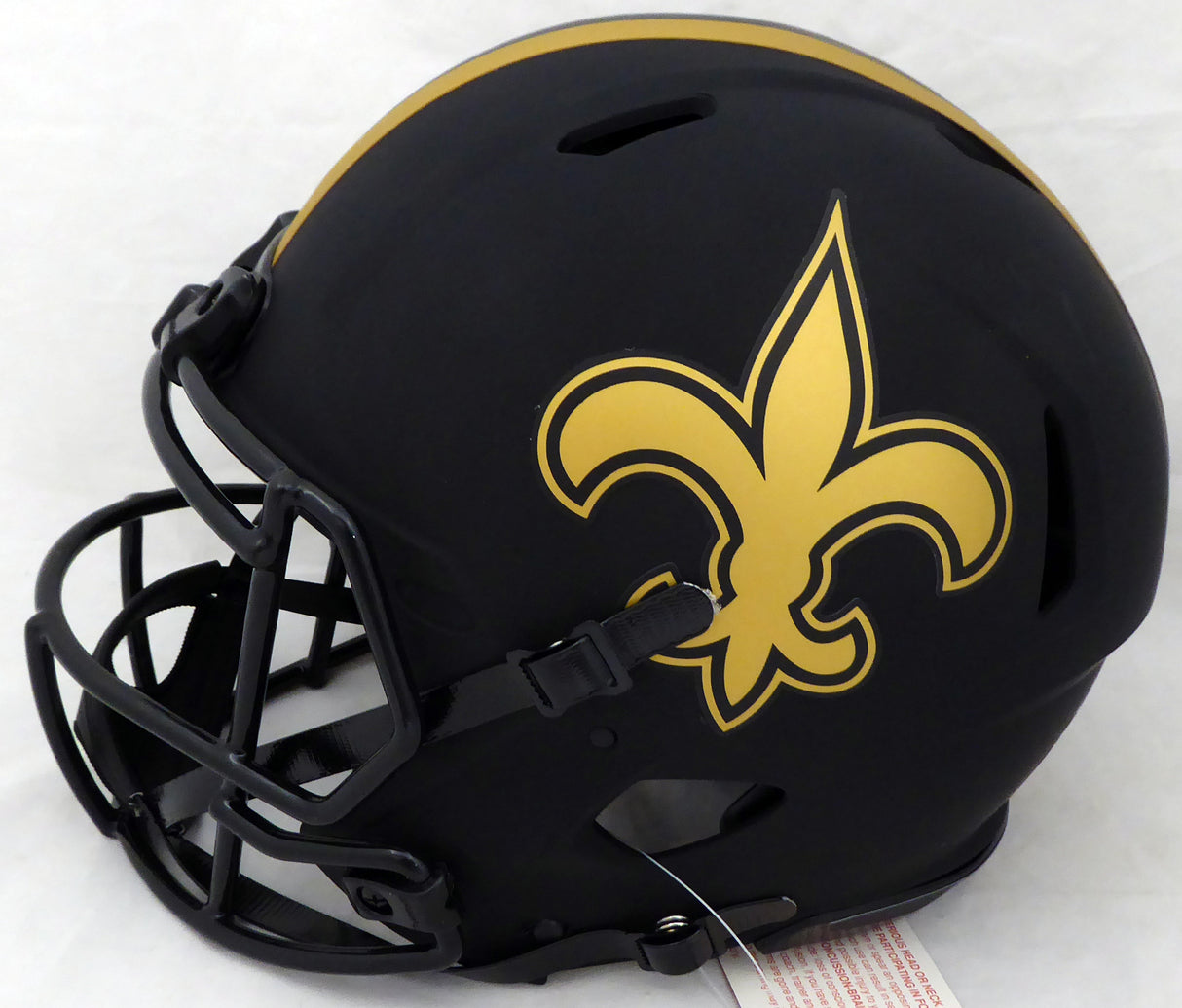 Alvin Kamara Autographed New Orleans Saints Eclipse Black Full Size Authentic Speed Helmet "6 TD's 12/25/20" (Light Auto) Beckett BAS QR #WJ58535