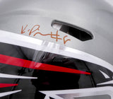 Kyle Pitts Autographed Atlanta Falcons Flash Silver Full Size Authentic Speed Helmet "Dirty Bird" (Decal Bubble) Beckett BAS QR #WL25813