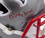 Kyle Pitts Autographed Atlanta Falcons Flash Silver Full Size Authentic Speed Helmet "Dirty Bird" (Smudge) Beckett BAS QR #WL25812