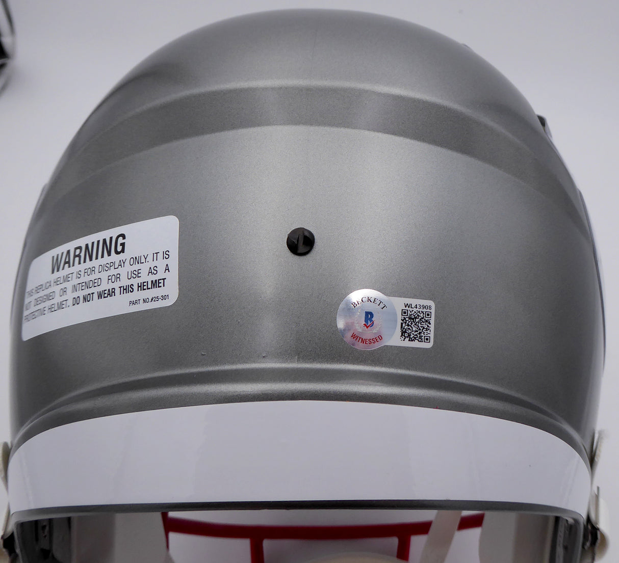 Kyle Pitts Autographed Atlanta Falcons Flash Silver Full Size Replica Speed Helmet (Scuff) Beckett BAS QR #WL43908