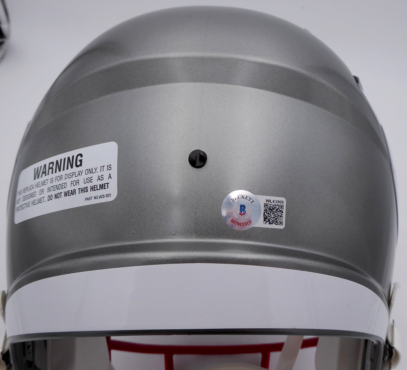 Kyle Pitts Autographed Atlanta Falcons Flash Silver Full Size Replica Speed Helmet (Scuff) Beckett BAS QR #WL43908