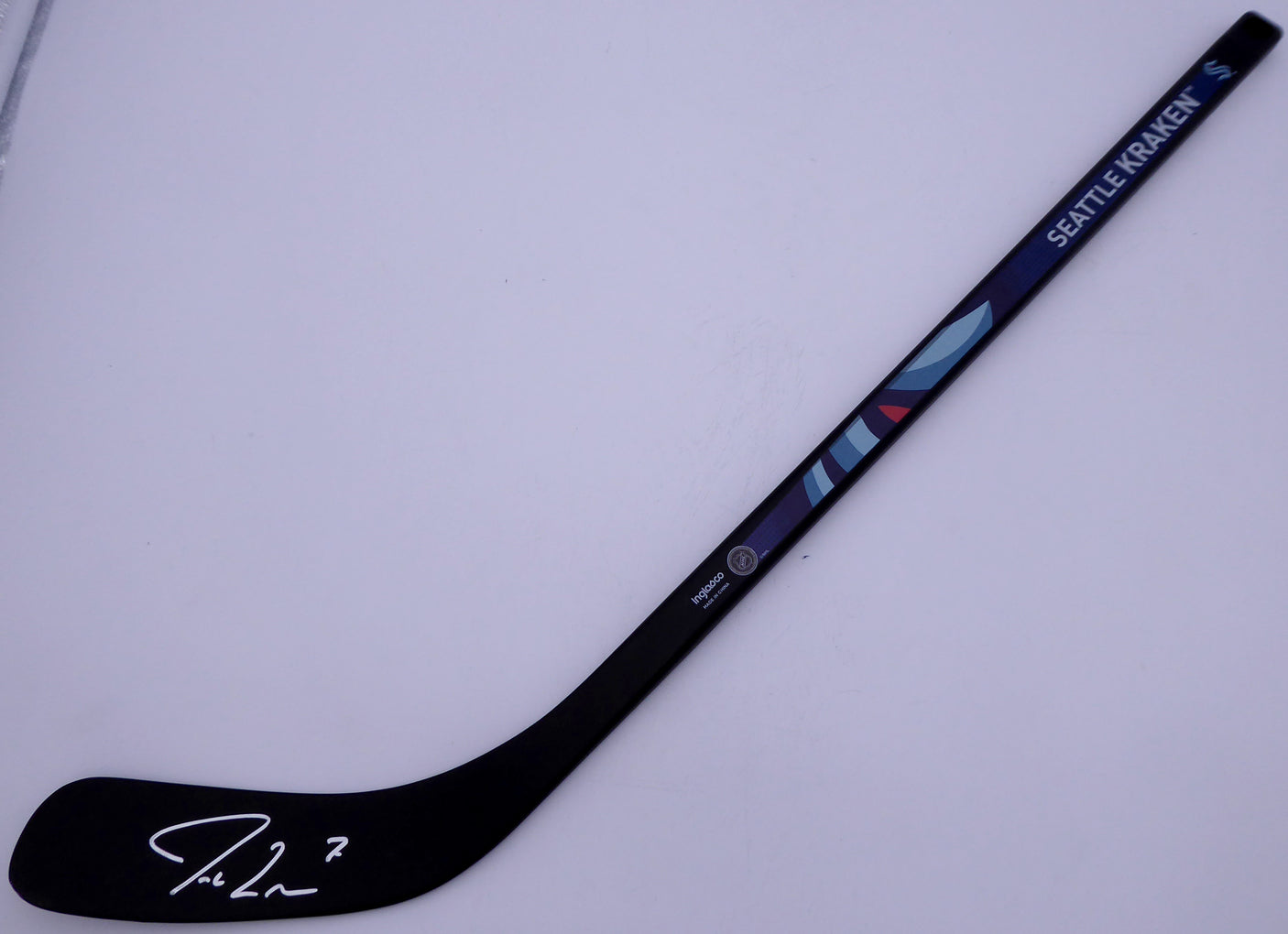 Jordan Eberle Autographed Inglasco 24" Mini Stick Seattle Kraken Fanatics Holo #B232665