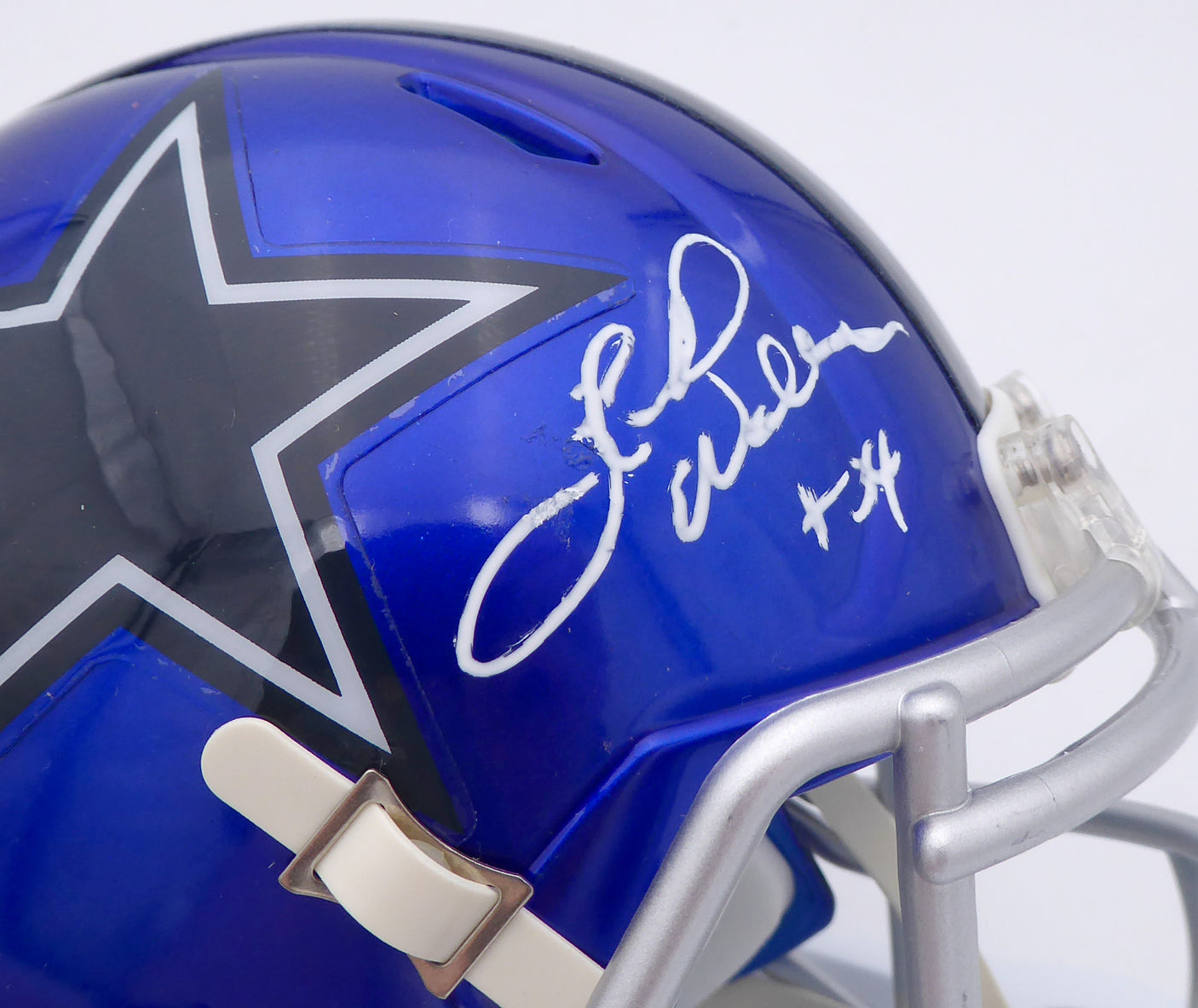 Herschel Walker Autographed Dallas Cowboys Blue Flash Speed Mini Helmet (Smudged) Beckett BAS #WS27083