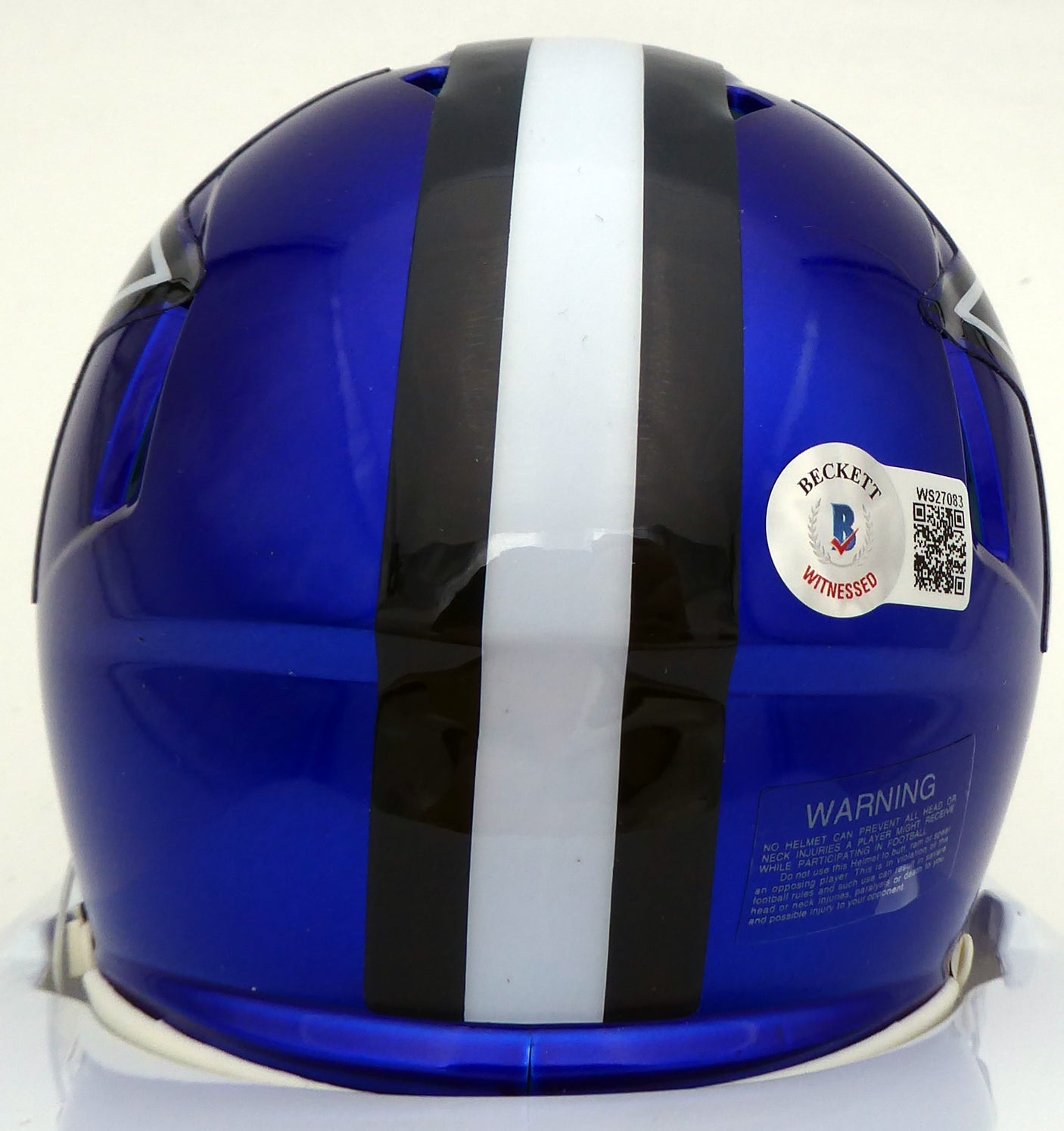 Herschel Walker Autographed Dallas Cowboys Blue Flash Speed Mini Helmet (Smudged) Beckett BAS #WS27083