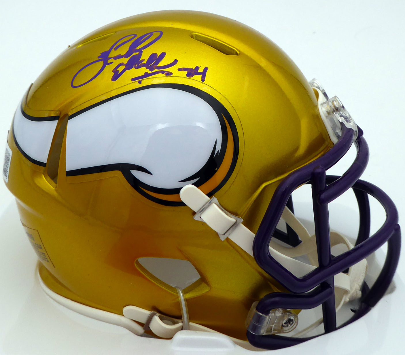 Herschel Walker Autographed Minnesota Vikings Yellow Flash Speed Mini Helmet Beckett BAS #WS27101
