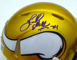 Herschel Walker Autographed Minnesota Vikings Yellow Flash Speed Mini Helmet Beckett BAS #WS27101