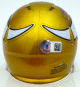 Herschel Walker Autographed Minnesota Vikings Yellow Flash Speed Mini Helmet Beckett BAS #WS27101