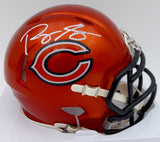 Roquan Smith Autographed Chicago Bears Flash Orange Speed Mini Helmet (Smudged) Beckett BAS #WW01039