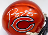 Roquan Smith Autographed Chicago Bears Flash Orange Speed Mini Helmet (Smudged) Beckett BAS #WW01039