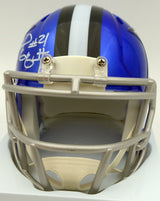 Ezekiel Elliott Autographed Dallas Cowboys Flash Blue Speed Mini Helmet Beckett BAS #WT81544