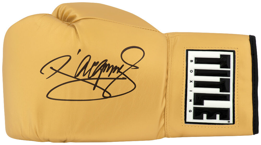 Manny Pacquiao Signed Title Gold Boxing Glove