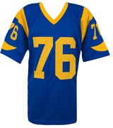 Orlando Pace Signed Blue & Yellow Throwback Custom Football Jersey w/HOF'16