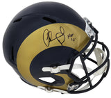 Orlando Pace Signed Rams 2000's Style Throwback Riddell Full Size Speed Replica Helmet w/HOF'16