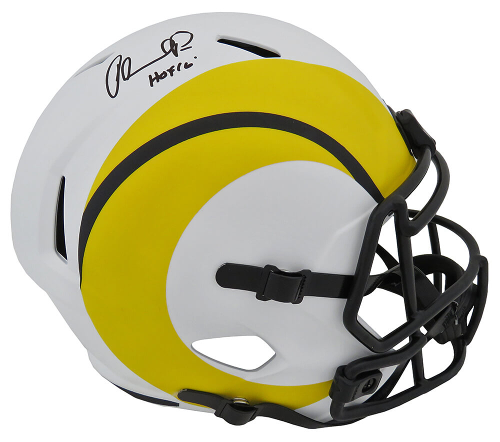Orlando Pace Signed Rams Lunar Eclispe Riddell Full Size Speed Replica Helmet w/HOF'16
