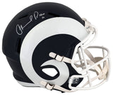 Orlando Pace Signed Rams (2017-2019 Style) White Horn Riddell Full Size Speed Replica Helmet w/HOF'16
