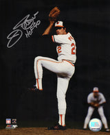 Jim Palmer Signed Baltimore Orioles Leg Up Pitching 8x10 Photo w/HOF'90
