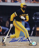 Dave Parker Signed Pittsburgh Pirates Black Jersey Batting Action 8x10 Photo
