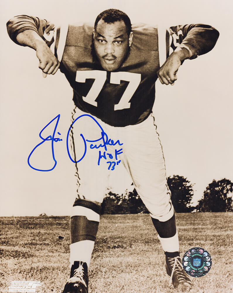 Jim Parker Signed Colts B&W Pose 8x10 Photo w/HOF'73