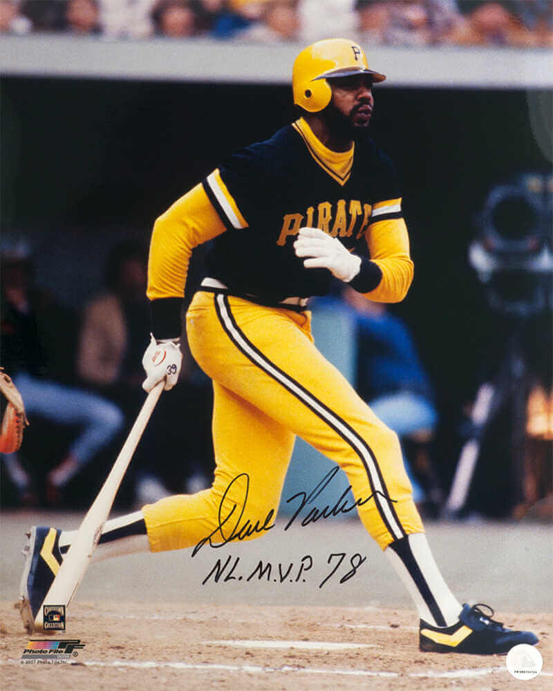 Dave Parker Signed Pittsburgh Pirates Black Jersey Action 16x20 Photo w/NL MVP 78