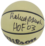 Robert Parish Signed Wilson Gold NBA Basketball w/HOF'03