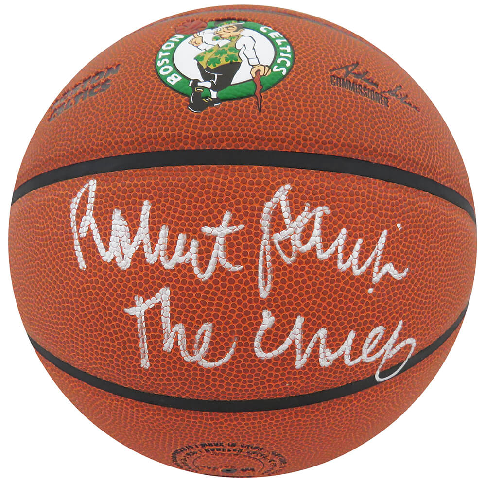 Robert Parish Signed Wilson Boston Celtics Logo NBA Basketball w/The Chief