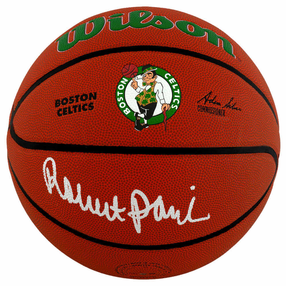 Robert Parish Signed Wilson Boston Celtics Logo NBA Basketball