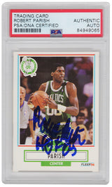 Robert Parish Signed Boston Celtics 1990-91 Fleer Basketball Card #13 w/HOF'03 - (PSA Encapsulated)