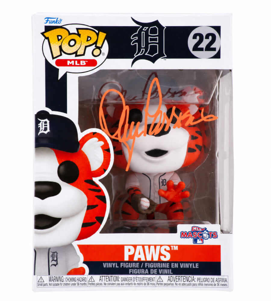 Lance Parrish Signed Detroit Tigers 'Paws' MLB Mascot Funko Pop Doll #22