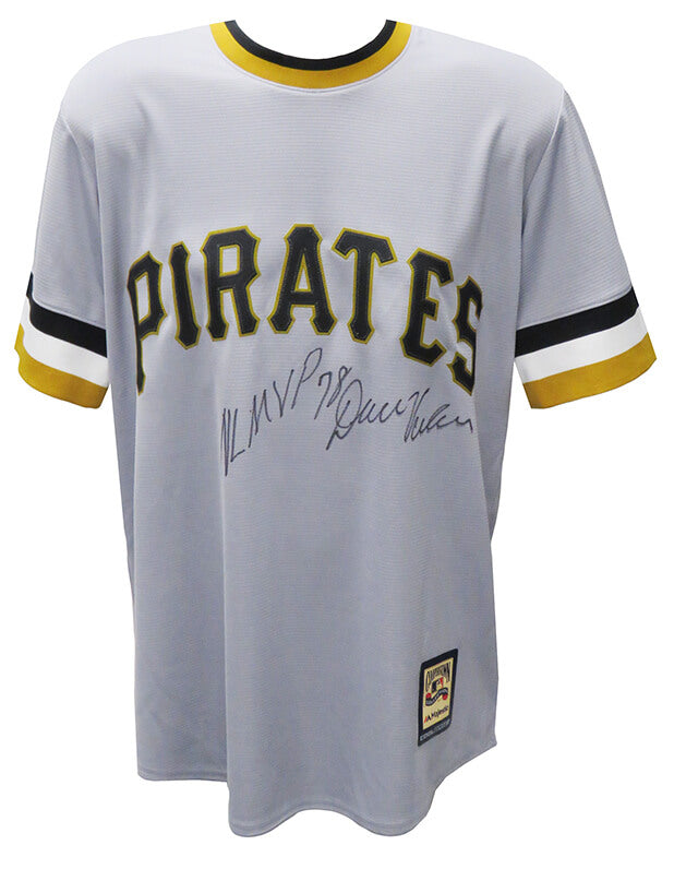 Dave Parker Signed Pittsburgh Pirates Grey Throwback Cooperstown Collection Majestic Replica Baseball Jersey w/NL MVP 78