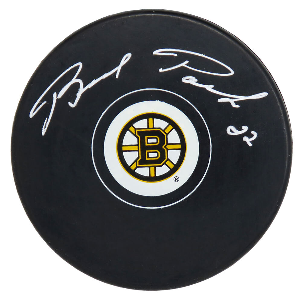 Brad Park Signed Boston Bruins Logo Hockey Puck