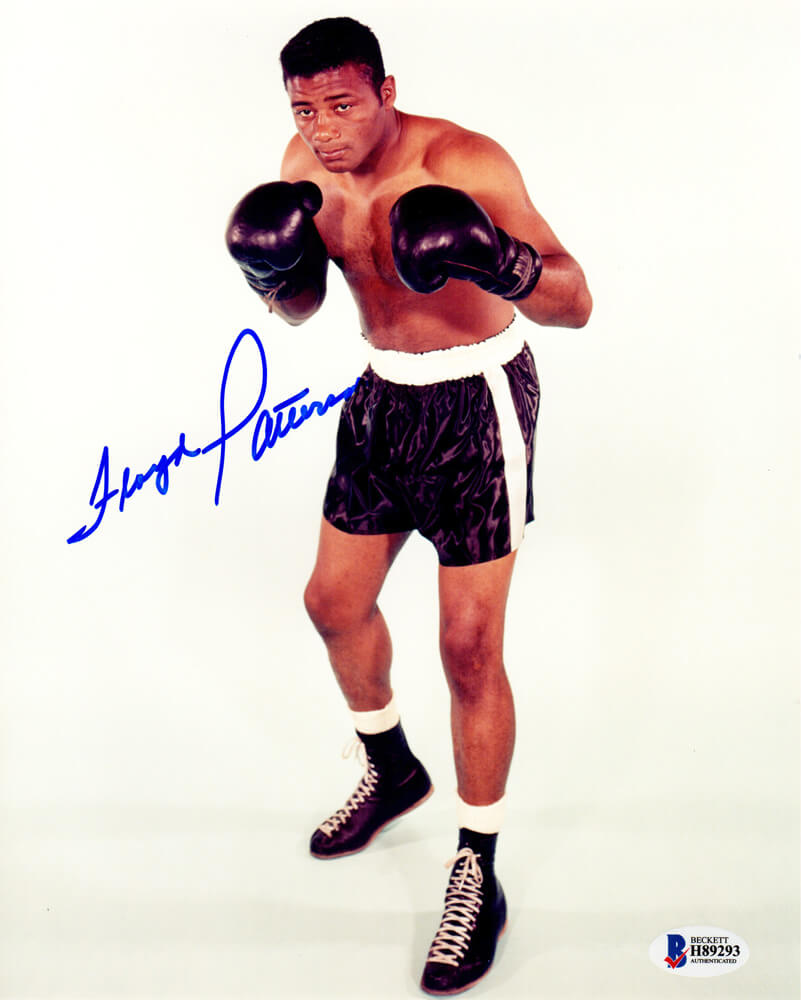 Floyd Patterson Signed Boxing Pose 8x10 Photo