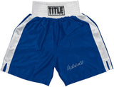 Kelly Pavlik Signed Title Blue With White Trim Boxing Trunks w/The Ghost