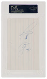 Walter Payton Signed 3x5 White Index Card Cut - (PSA Encapsulated)