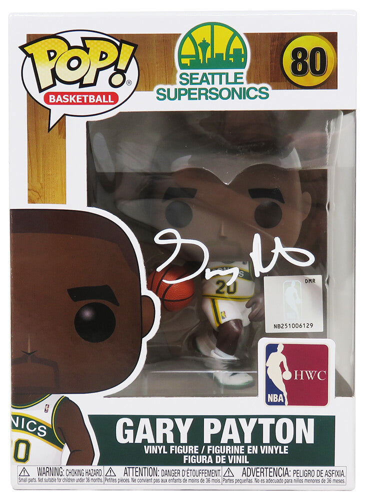 Gary Payton Signed Seattle Supersonics NBA Funko Pop Doll #80