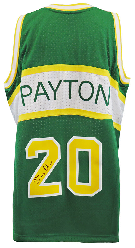 Gary Payton Signed Seattle Supersonics 1994 Green Road T/B M&N Swingman Basketball Jersey