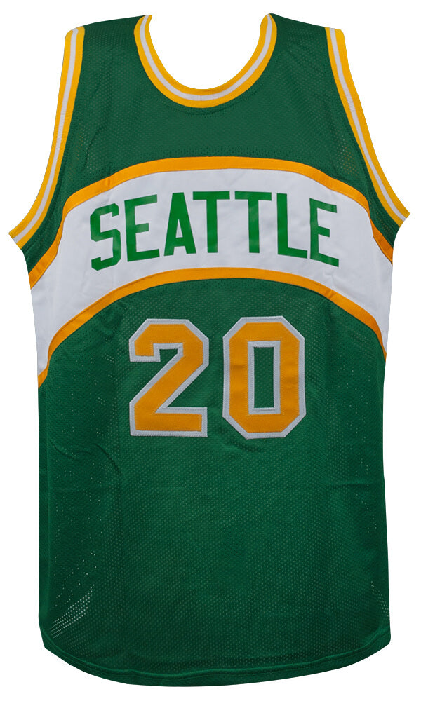 Gary Payton Signed Green Throwback Custom Basketball Jersey