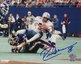 Drew Pearson Signed Dallas Cowboys Catching Football vs Giants 8x10 Photo