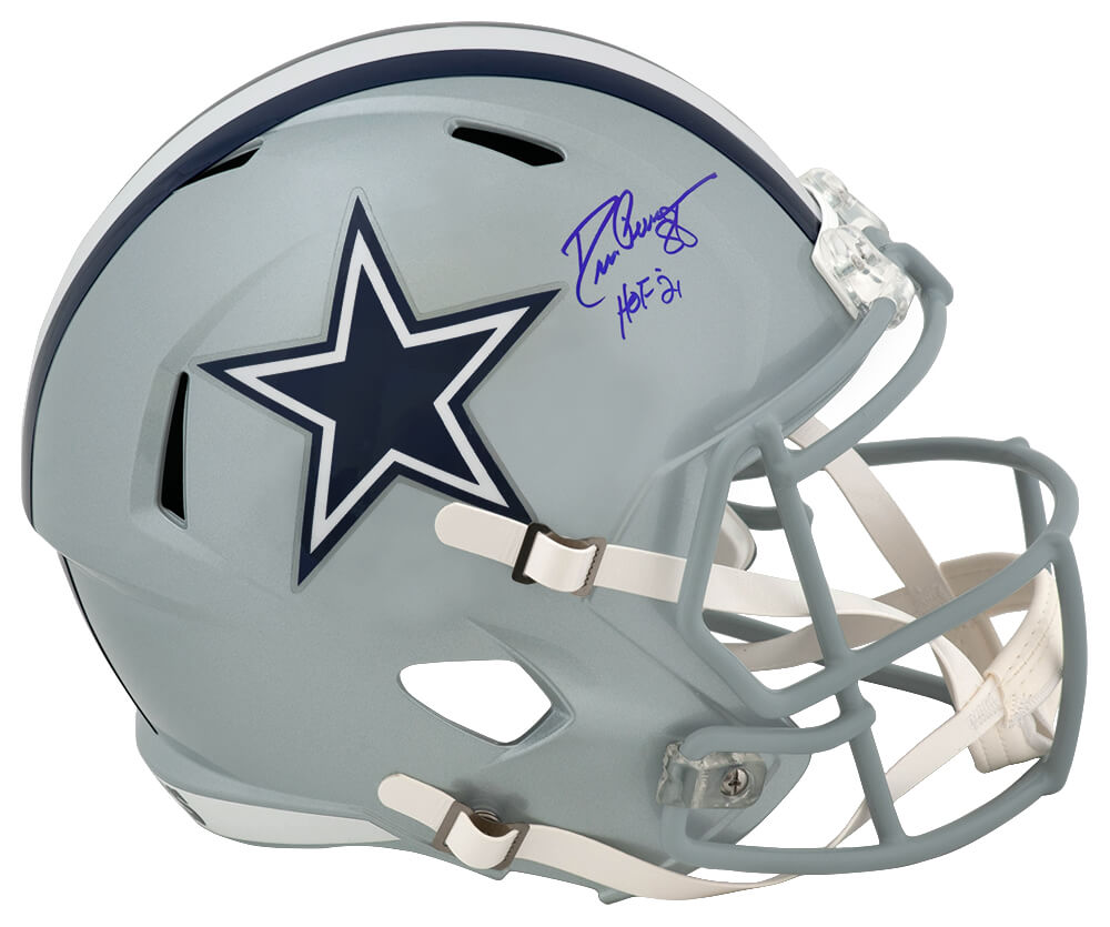 Drew Pearson Signed Dallas Cowboys Riddell Full Size Speed Replica Helmet w/HOF'21