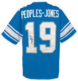 Donovan Peoples-Jones Signed Blue Custom Football Jersey