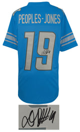 Donovan Peoples-Jones Signed Blue Custom Jersey