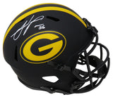 Julius Peppers Signed Green Bay Packers Eclipse Black Matte Riddell Full Size Speed Replica Helmet