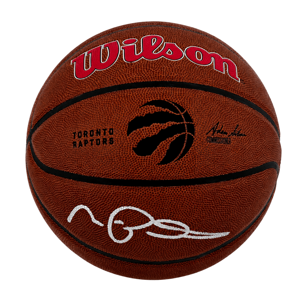 Morris Peterson Signed Toronto Raptors Logo Wilson NBA Basketball