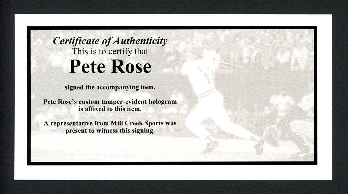 Pete Rose Autographed Framed 8x10 Photo Cincinnati Reds PR Holo Stock #162383