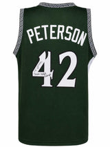 Morris Peterson Signed Green Custom College Basketball Jersey w/2000 NCAA Champs