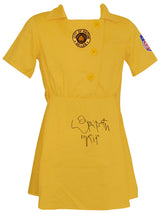Lori Petty Signed Racine Belles Yellow Costume Women's Baseball Jersey w/Kit