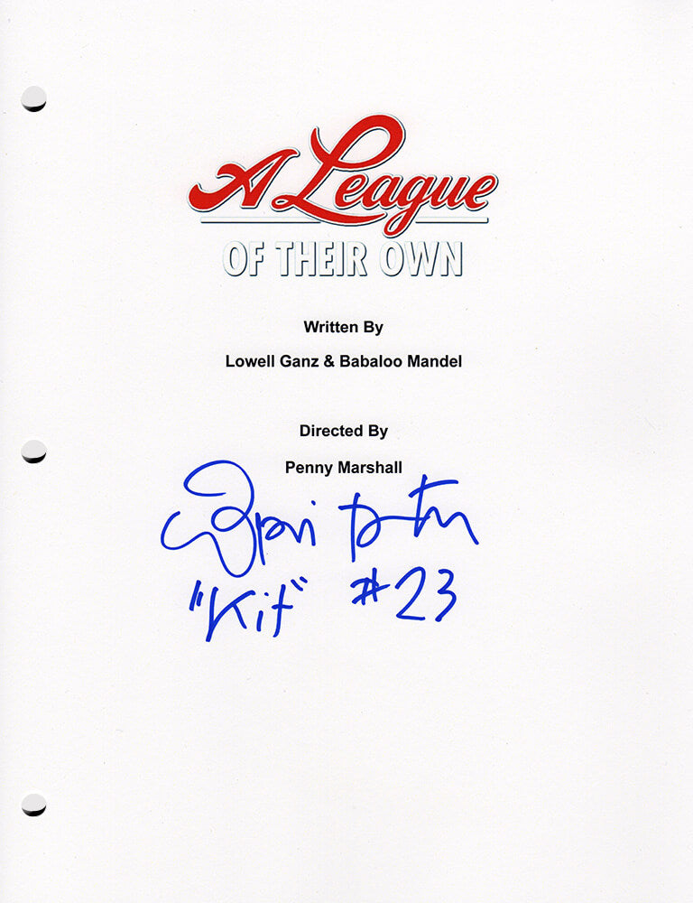 Lori Petty Signed A League Of Their Own Movie Script Cover Page w/Kit