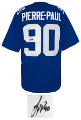 Jason Pierre-Paul Signed Blue Custom Football Jersey - (JSA)
